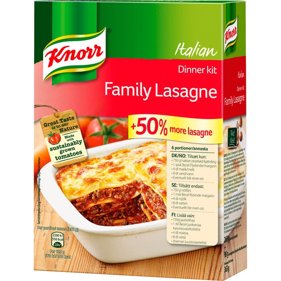 Family Lasagne Knorr, 363g | Nätmat